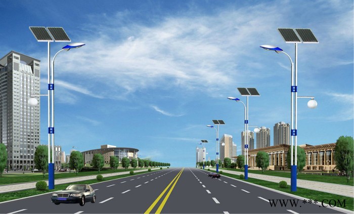 双臂太阳能--路灯 美丽乡村太阳能路灯批发 太阳能庭院灯批发图3