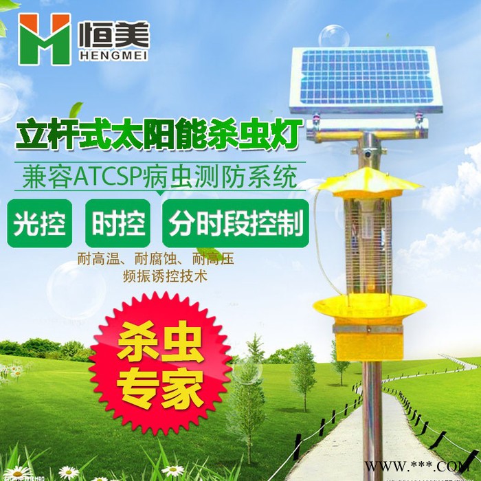 恒美 HM-S20太阳能杀虫灯 太阳能频振式杀虫灯 立杆式太阳能杀虫灯图2