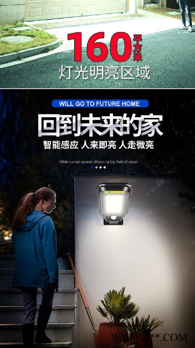 DarkgoneHY太阳能户外灯太阳能灯  太阳能路灯   太阳能壁灯 户外照明灯 太阳能节能灯 零电费户外灯图2