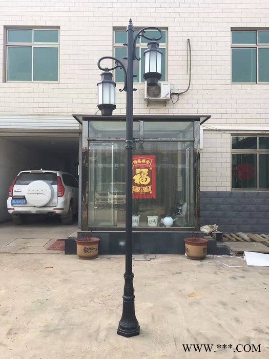 庭院灯户外太阳能灯 led花园别墅防水欧式 路灯 景观室外复古高杆路灯图2