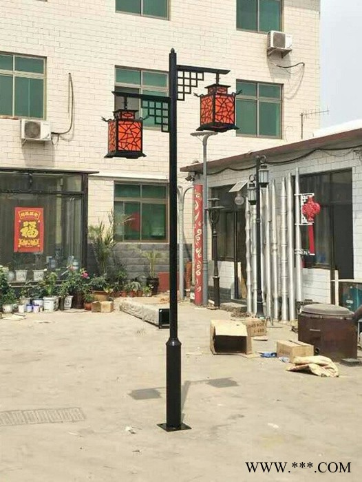 庭院灯户外太阳能灯 led花园别墅防水欧式 路灯 景观室外复古高杆路灯图1