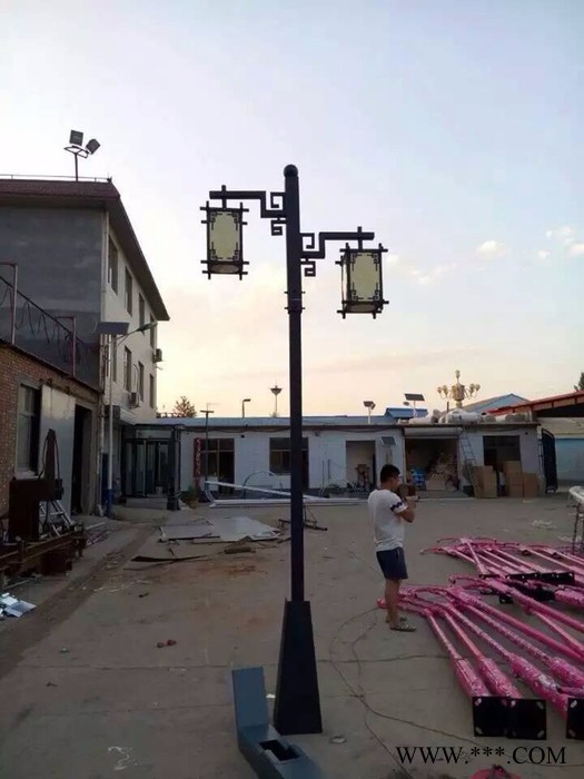 庭院灯户外太阳能灯 led花园别墅防水欧式 路灯 景观室外复古高杆路灯图3