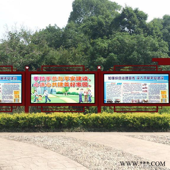 社区阅报栏厂家DLY9002阅报栏滚动灯箱太阳能供电6幅画面发光液压开启图6