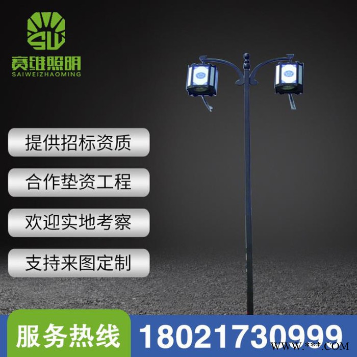 赛维专业生产Led景院灯 仿古庭院景观灯 太阳能庭院灯 双臂庭院景观灯图3