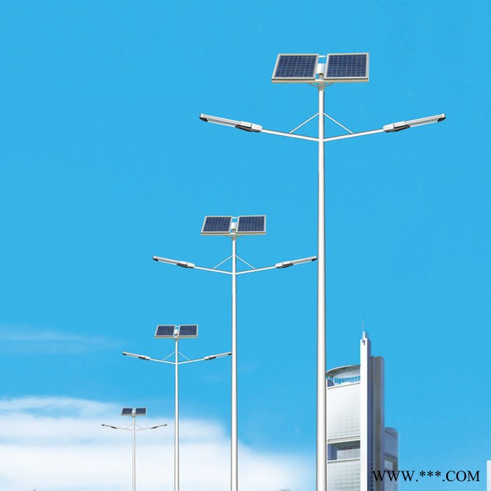厂商供货LED太阳能路灯厂家新农村6米30w小金豆50W双臂市电路灯照明图3