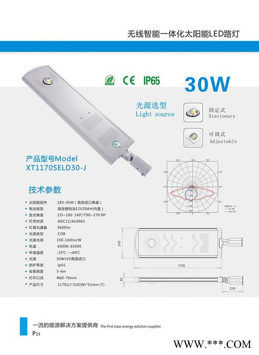 中国灯具城FNZH/伍玖照明TYN-LD-0856 太阳能一体化路灯一体化太阳能庭院灯 一体化路灯厂家 一体化庭院灯价格图2
