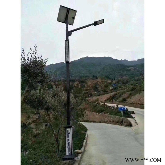 博达成001**太阳能路灯户外灯6米led庭院照明新农村防水高杆灯带灯杆异形灯杆图2