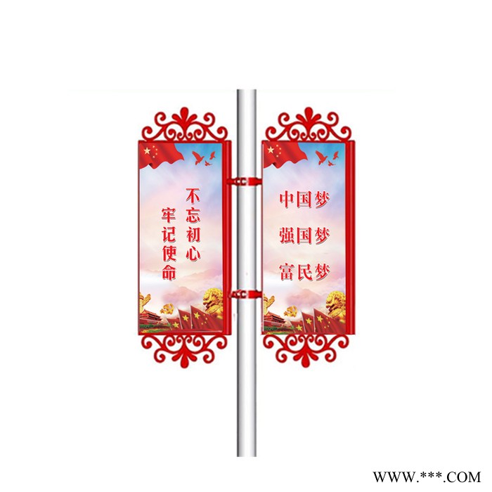 灯杆灯箱广告牌道旗灯箱太阳能供电画面晚上亮图8