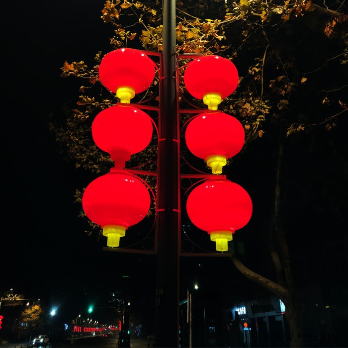 灯杆灯箱广告牌道旗灯箱太阳能供电画面晚上亮图5