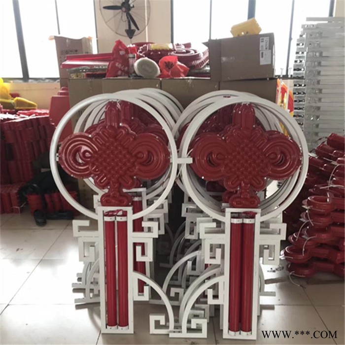 供应8米LED中国结路灯 LED注塑节日灯路灯 红灯笼LED节日灯 太阳能中国结路灯图7