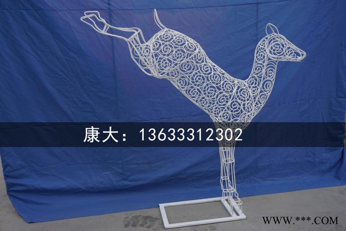 昆明康大雕塑   不锈钢镂空雕塑   动物太阳能发光雕塑园林景观装饰品图7