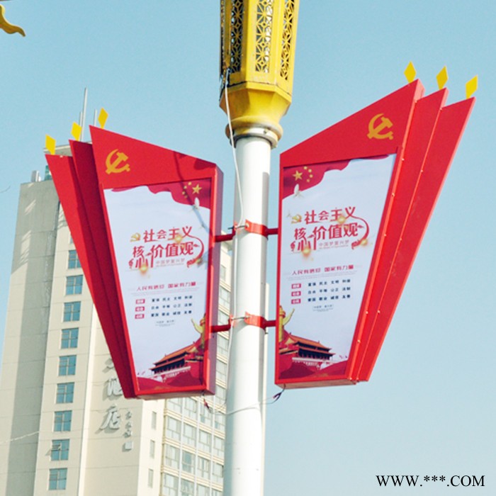 宿迁骆马湖led灯杆灯箱广告牌发光道旗灯箱太阳能供电安装方便图5