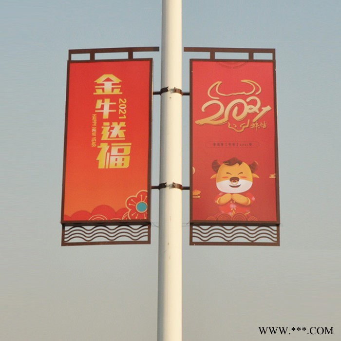 酒泉厂家定制太阳能灯杆灯箱道旗广告牌路灯广告灯箱图5