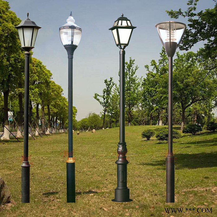 LED太阳能led庭院灯路灯室外灯小区道路灯别墅花园灯景观灯草坪灯户外防水 整灯图2