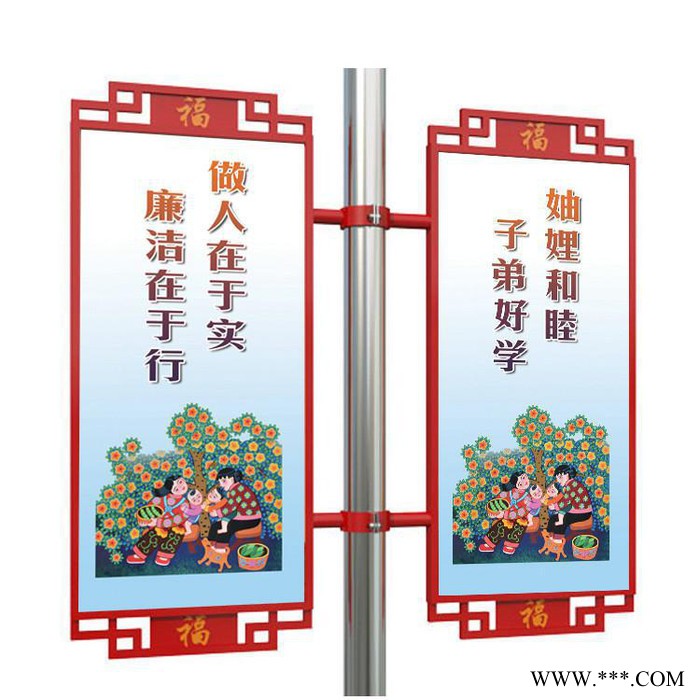 灯杆灯箱抱柱灯箱抱柱灯杆广告牌双画面灯杆广告灯箱太阳能供电双面发光免费版设计图6