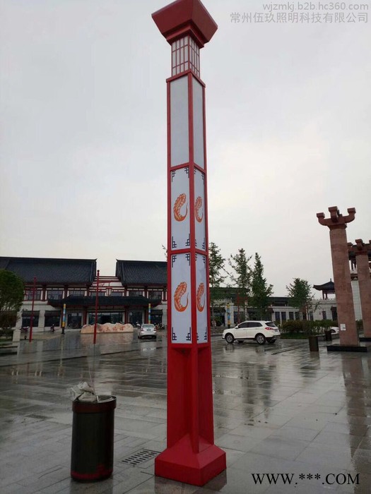 常州3米4米5米FNZH伍玖照明JGD625四川南充园林广场中式绿化太阳能铝型材欧式庭院灯景观灯柱厂家路灯方灯批发图2