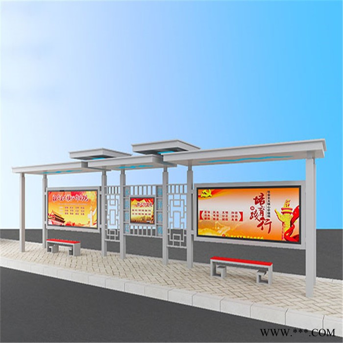 绵阳厂家定制公交候车亭 太阳能滚动广告灯箱 公交站台 不锈钢公交候车亭图7