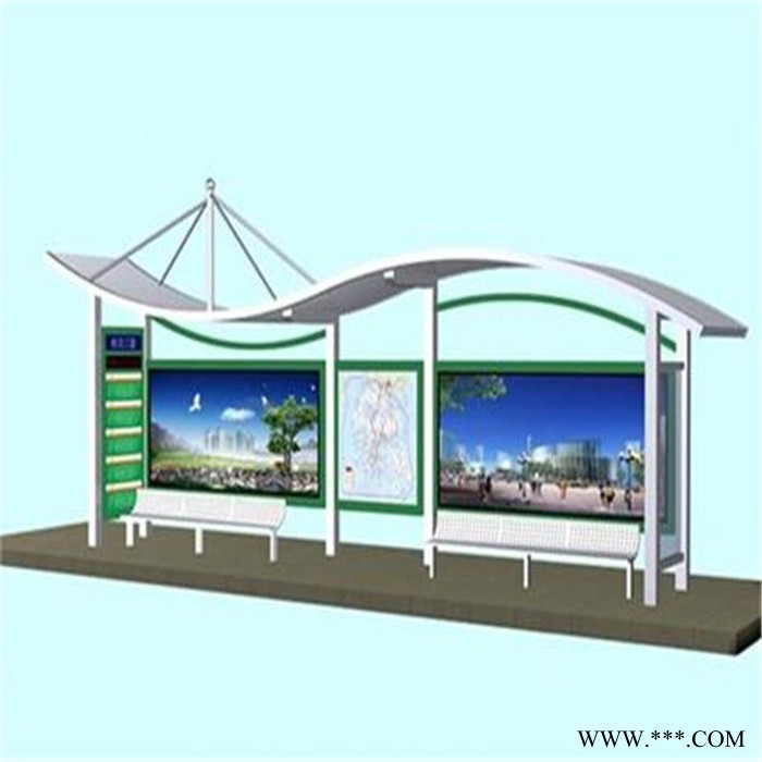 绵阳厂家定制公交候车亭 太阳能滚动广告灯箱 公交站台 不锈钢公交候车亭图4