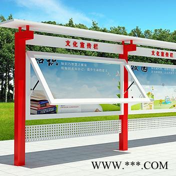 不锈钢宣传栏滚动灯箱太阳能供电挂壁宣传栏图5
