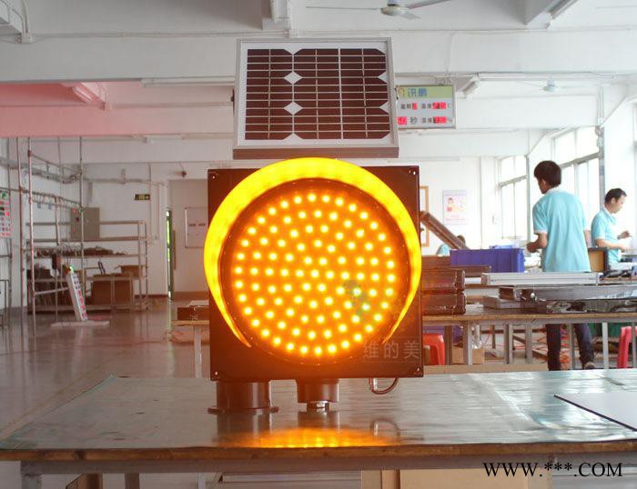 太阳能警示灯 闪灯 太阳能黄闪灯 频闪灯 led警示灯 黄闪红慢图2