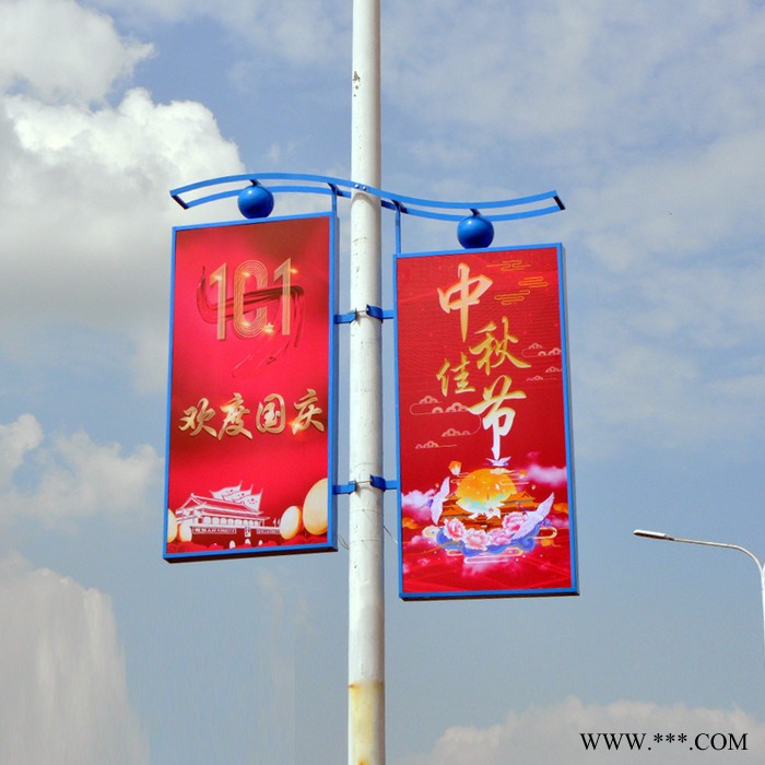 高邮定制道旗灯箱广告牌道旗灯杆灯箱宣传栏厂家太阳能供电led照明图8