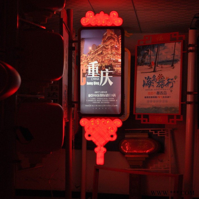 高邮定制道旗灯箱广告牌道旗灯杆灯箱宣传栏厂家太阳能供电led照明图3