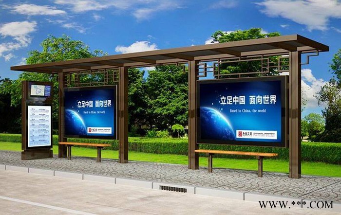 太阳能广告滚动灯箱 候车亭厂家  加工候车亭 仿古旅游景点公交站台图4