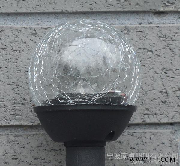 太阳能裂纹灯 太阳能草坪灯 变色草坪装饰灯 裂纹球灯图2