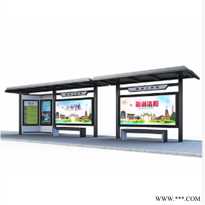 新境界厂家定制公交候车亭 滚动灯箱 乡村候车亭 太阳能广告灯箱公交站台图2