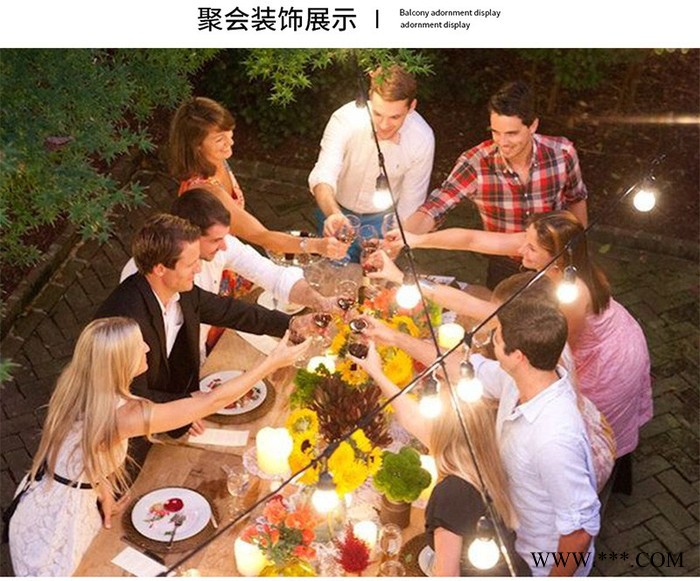 颖朗太阳能灯串 led彩球灯户外防水节日装饰灯小圆球满天星彩灯闪灯串灯庭院灯图4