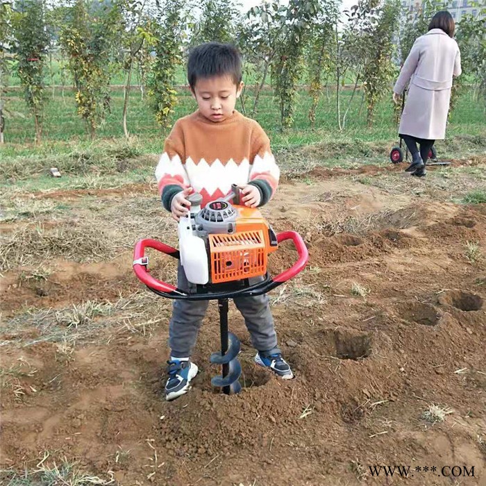 手推式栽树钻孔机 锰钢钻头太阳能路灯钻眼机 启航地钻机图7