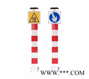 晗琨SC69-02C 太阳能警示灯太阳能铝合金LED自主发光警示柱生产制造厂家
