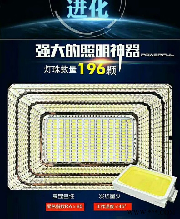 100W新品太阳能灯投光灯户外超亮草坪泛光灯led家用太阳能庭院灯 太阳能泛光灯图2