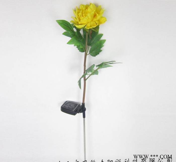 太阳能LED仿真 精致 黄色牡丹花花灯 太阳能花园灯 草坪灯图2