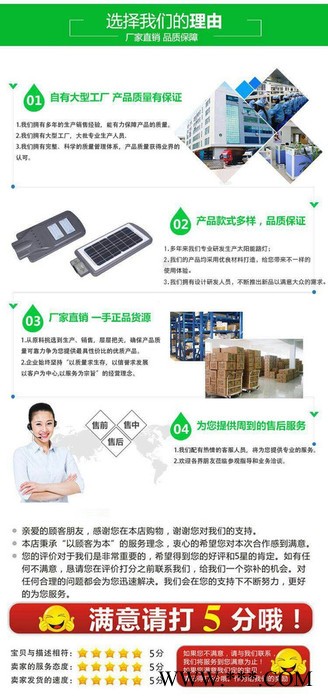 40W太阳能庭院灯 太阳能路灯图2