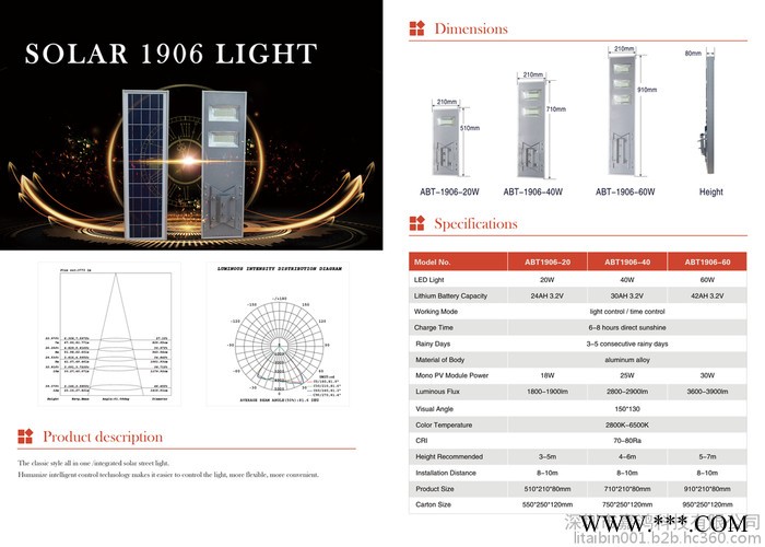 太阳能一体路灯 CEHUNGCH-UFO-B03-8W 太阳能路灯图6
