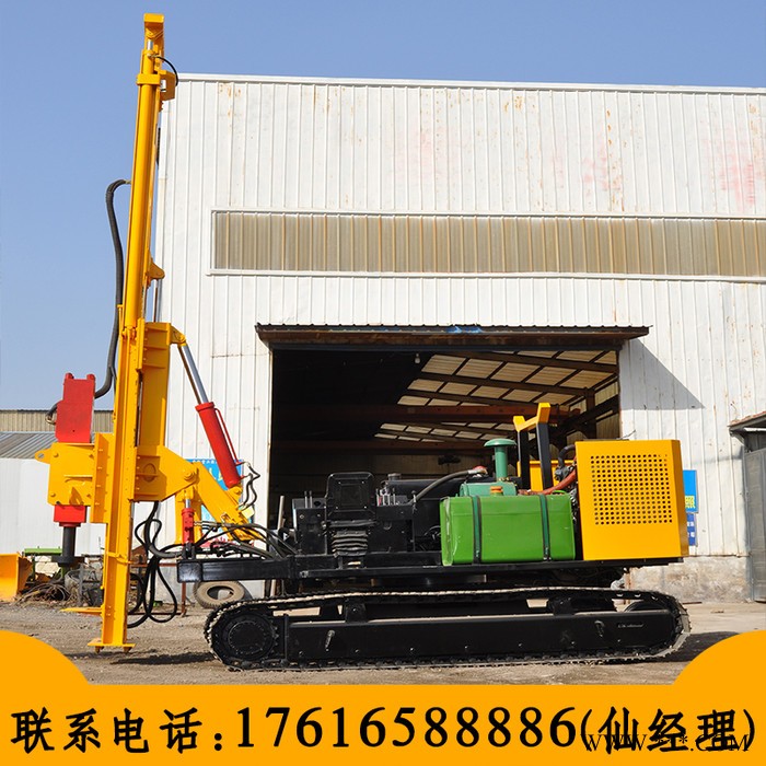履带光伏液压锤打桩机 多功能太阳能履带打桩机 光伏打桩机图6