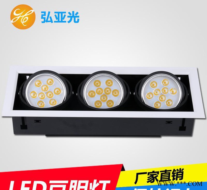 弘亚光**LED豆胆灯 白平三头豆胆（AR111)3*9W图3