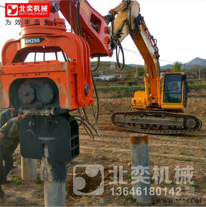 预制光伏桩打桩机 打桩挖机 振动锤打钢管桩 小型管桩机 光伏电站打桩机图4