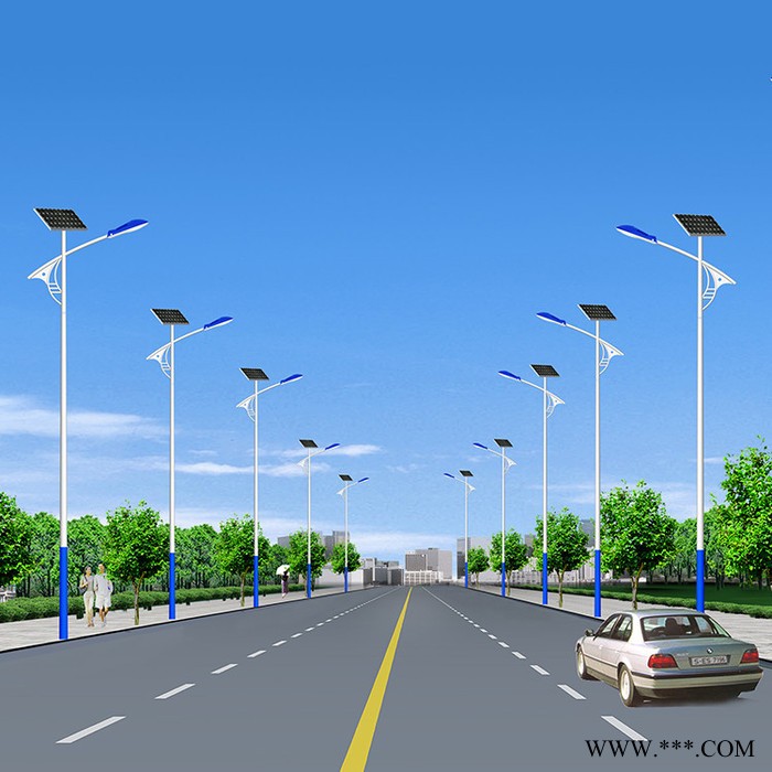 奋钧太阳能 太阳能路灯 LED路灯  全智能物联网路灯杆 用电的路灯杆价格 路灯杆设备采购图5