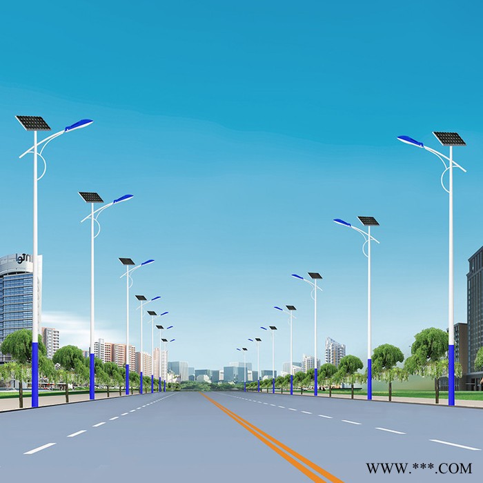 奋钧太阳能 太阳能路灯 LED路灯  全智能物联网路灯杆 用电的路灯杆价格 路灯杆设备采购图4