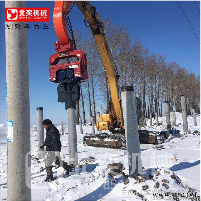 拉森钢板桩施工机械_北奕机械_【8m桩3分钟** 光伏桩基图3
