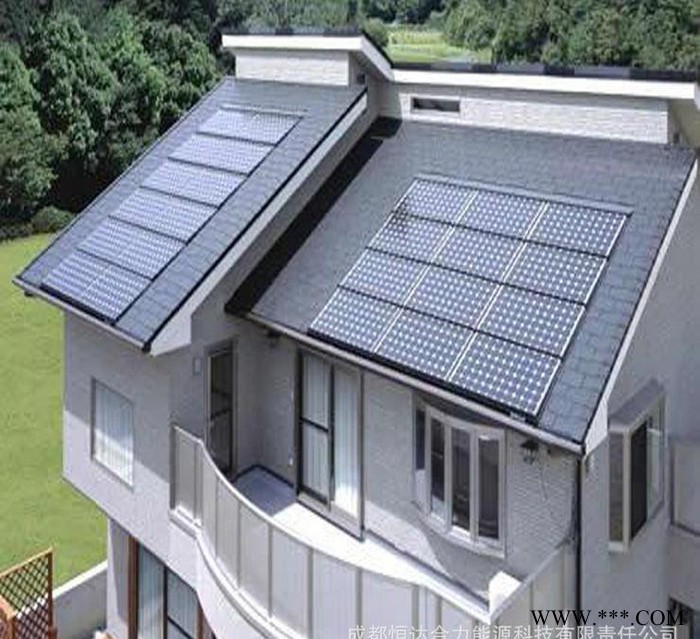 5KW整套家用太阳能并网离网光伏电站 太阳能电池板 分布式发电系统图1