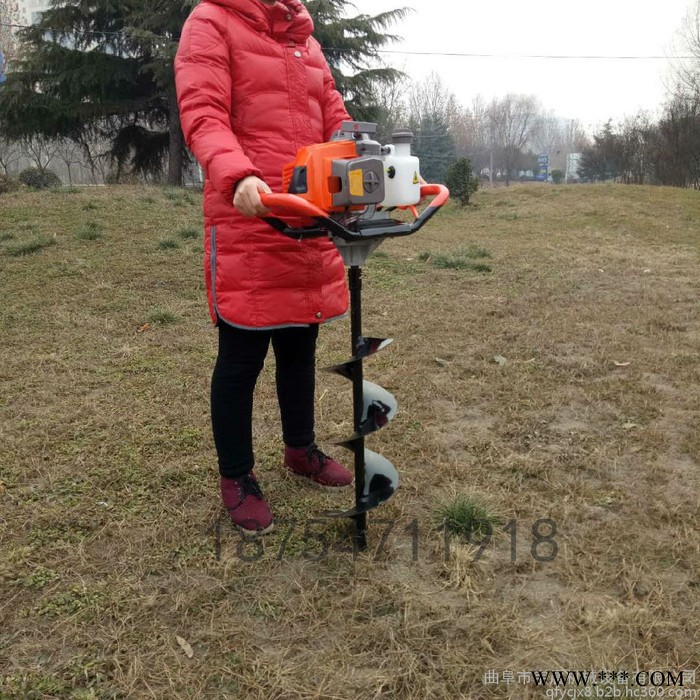 太阳能电池板安装地面打洞机  手持式电动汽油挖坑机图2