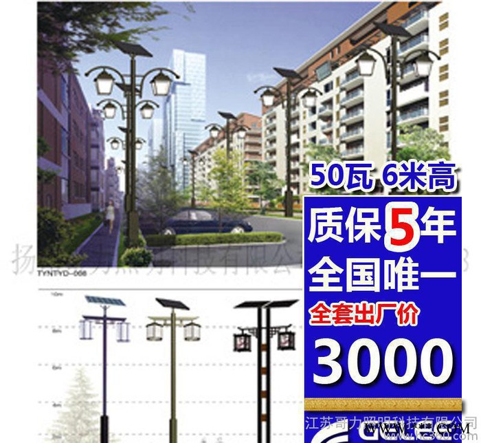 50W太阳能庭院灯 质保5年 直销图1