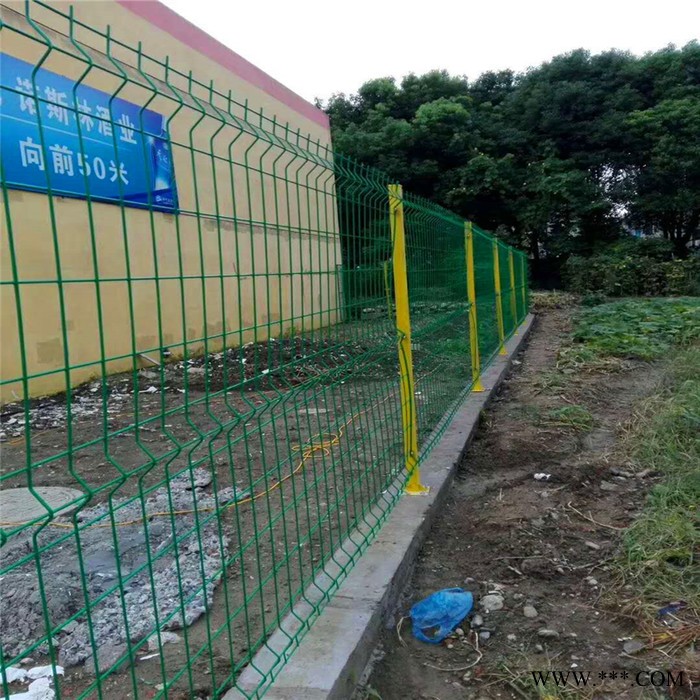 黄色三折弯护栏小区圈地桃形柱护栏光伏发电围栏桃型柱现货 峰尚安护栏图6