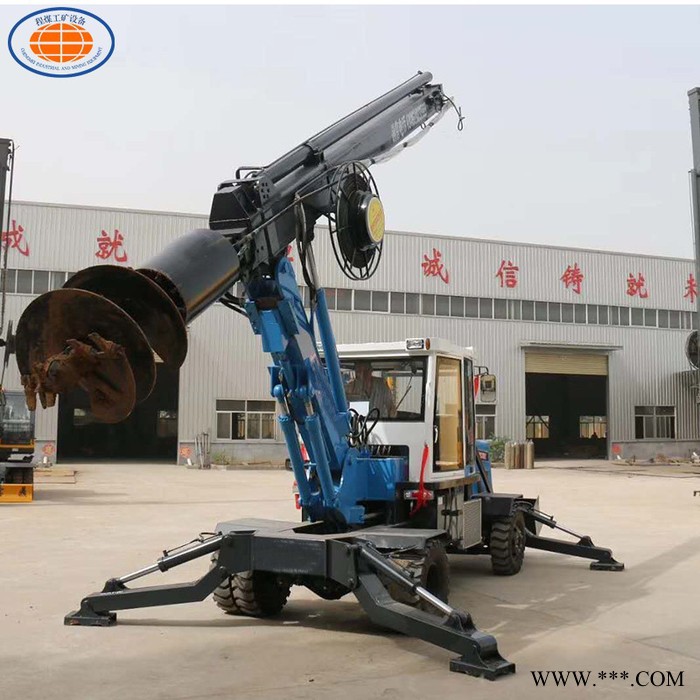 程煤CMR-820锁杆挖钻机打光伏打桩机180度轮式旋挖钻机图2