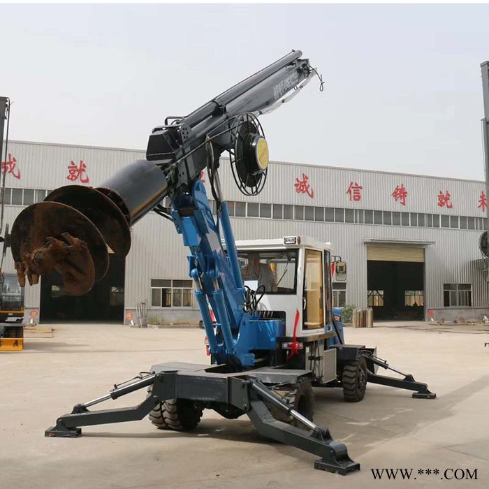 程煤CMR-820锁杆挖钻机打光伏打桩机180度轮式旋挖钻机图4