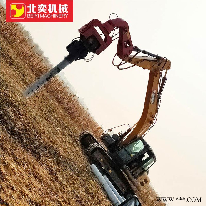 北奕BY-VH250高频液压打桩机械生产价光伏打桩机厂家销售打拔钢板桩图1