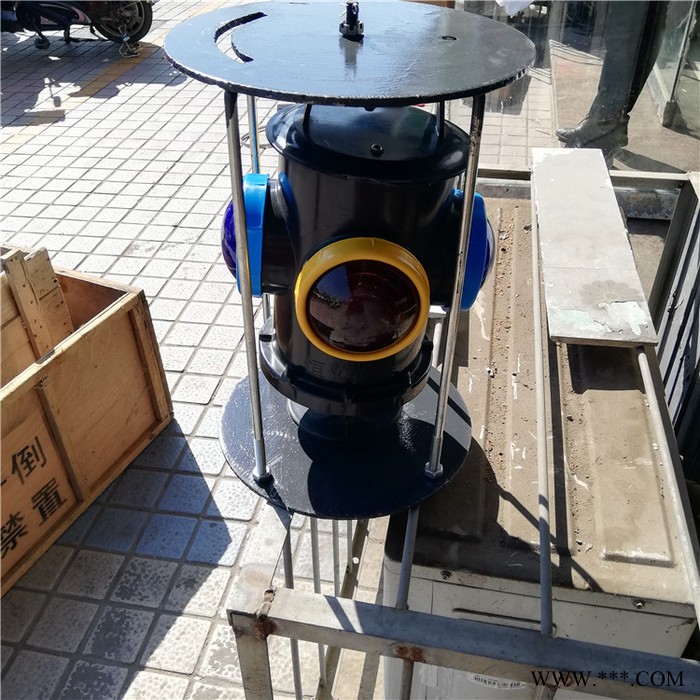 鑫隆旺道岔转辙器铁路信号灯 立式扳道器太阳能指示灯 蓝黄灯片太阳能信号灯图4